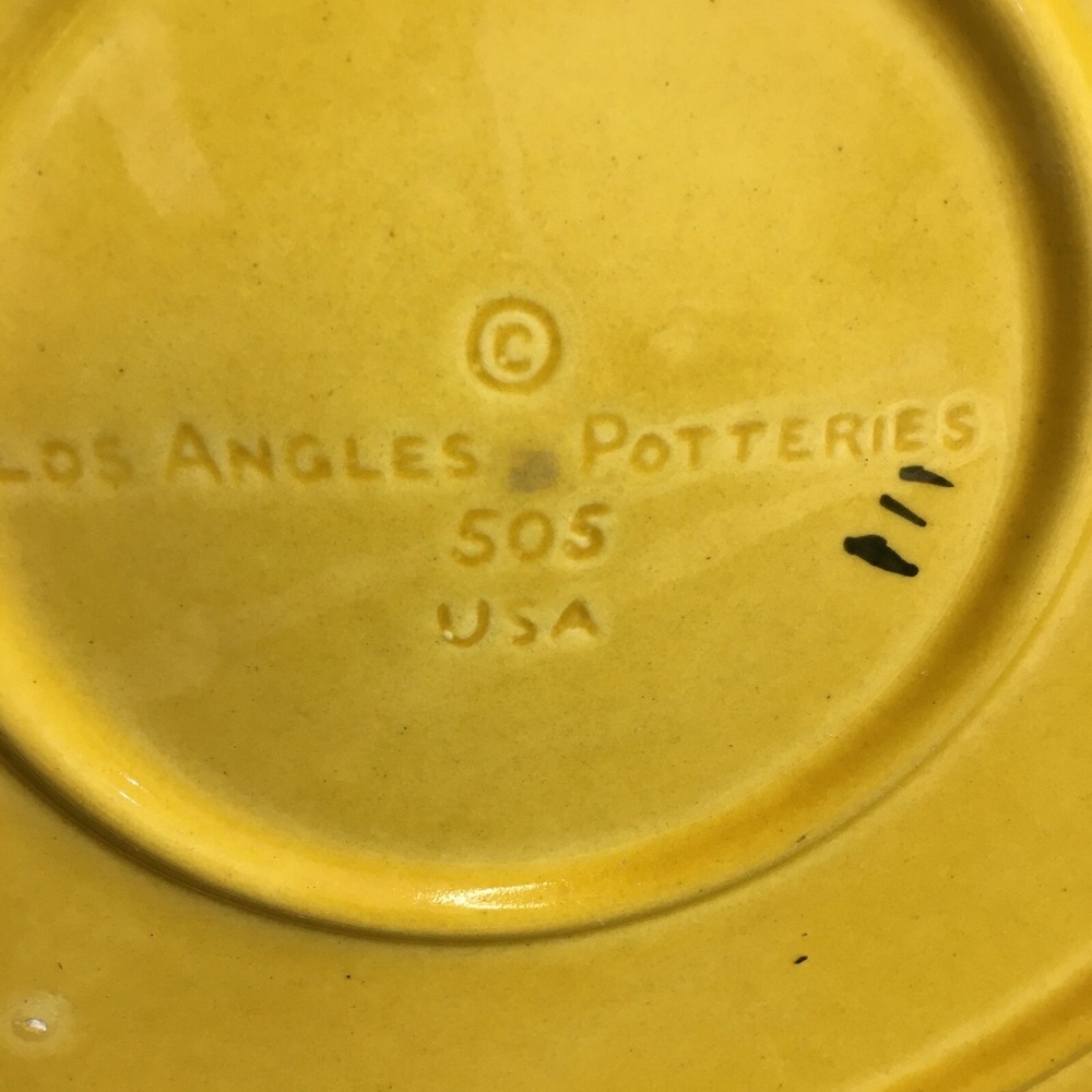 Vintage Los Angeles large bowl in Harvest Gold 13"Party Plate and Dip Bowl - Picture 8 of 8